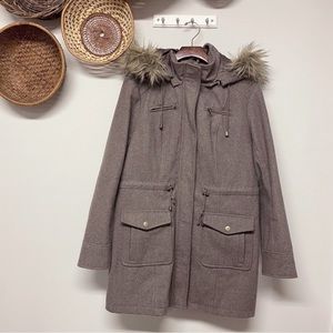 NY&Co Fuzzy Hooded Coat